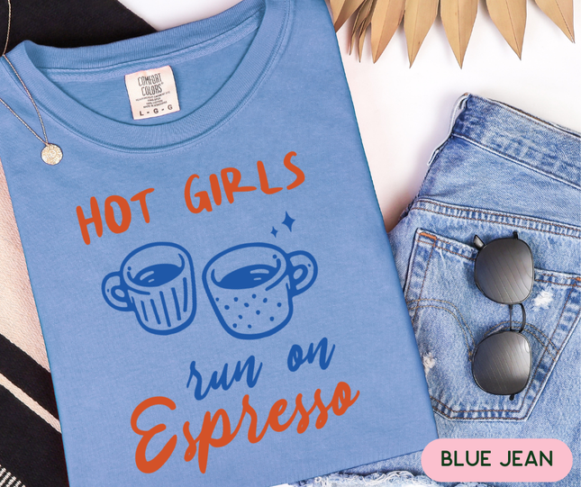 Comfort Colors Tee | Hot Girls Run on Espresso [i009]